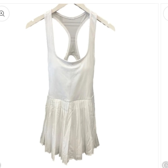 Fabletics Hot Shot Pleated Dress Classic Mini WHITE size XL - Picture 4 of 5